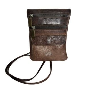 Vintage Fossil Dark Brown Leather Belt Bag